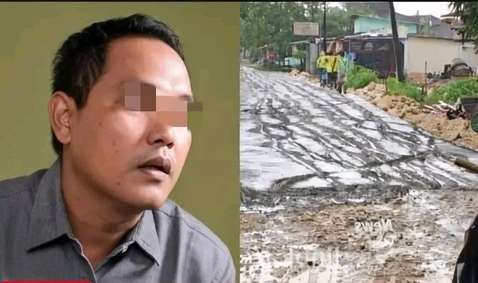 “Diduga tidak dapat “jatah”, Oknum RT terduga pelaku pengrusakan jalan yang sedang di cor, resmi telah dilaporkan ke Polisi.”